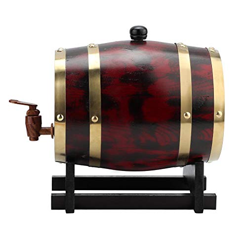 Barril de madera de roble, 3L Hogar Barril de barril de barril de vino de madera de roble Equipo de elaboración de la cerveza casera