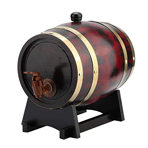 Barril de madera de roble, 3L Hogar Barril de barril de barril de vino de madera de roble Equipo de elaboración de la cerveza casera