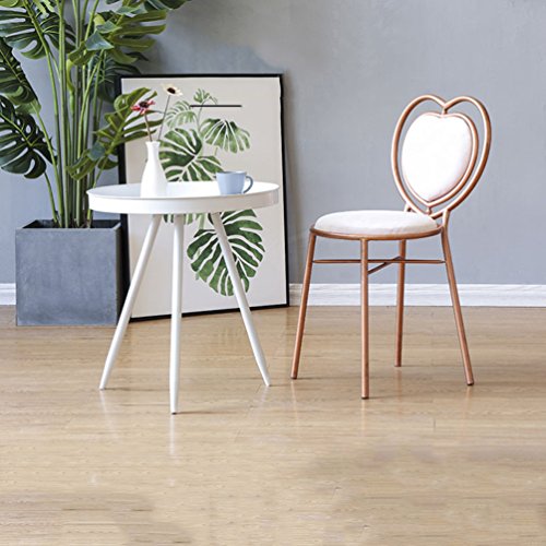 Barstool-S SZQ Cafetería Silla de Comedor, Silla de Vestir de Dormitorio Taburete de Maquillaje Silla de Respaldo de balcón Restaurante Silla de Comedor, 37 * 80 cm Estilo Mixto (Color : Blanco)