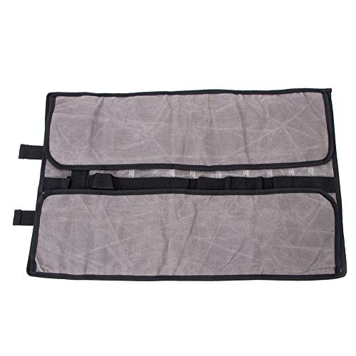 Bartender Kit Roll, Barman herramientas de trabajo bolsa de almacenamiento, organizador de herramientas de bar, Heavy Duty encerado lona Mixology Kits Roll Up gris