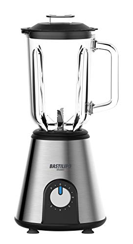Bastilipo 7135 Batidora Americana de Vaso (5 velocidades, 1.5 litros de Capacidad), Acero Inoxidable