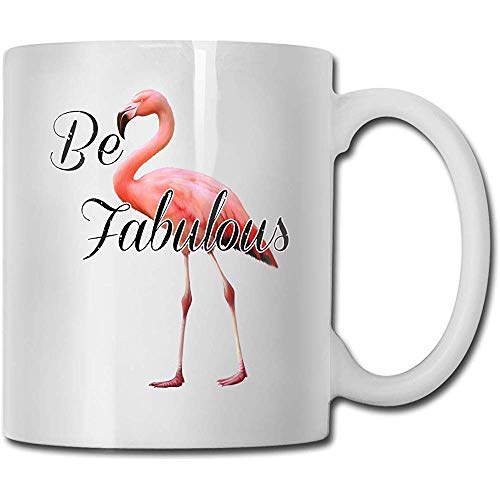 Be Fabulous Taza de cerámica Taza Novedad Tazas de café Taza de viaje de cerámica Taza de té 330ml (Blanco)
