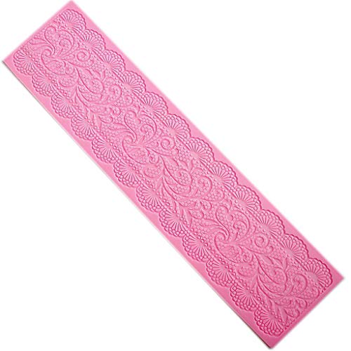 Bearbelly Flor de Encaje Premium Fondant Molde de Silicona Pastel de Bodas Sugarcraft Molde decoración de Encaje para la Torta se volvió la decoración de azúcar
