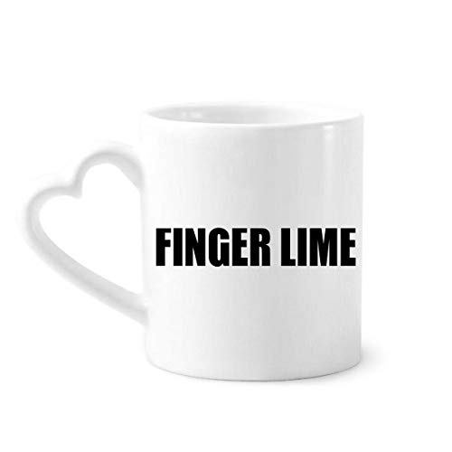 beatChong Taza De Cerámica Dedo Fruta Limón Alimentos Nombre Tazas De Café De Cerámica Con El Regalo De 12 Oz Mango Corazón