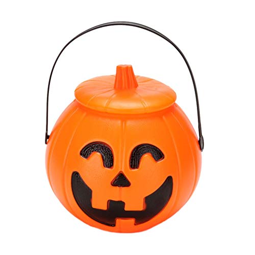 Beaums Trick or Treat Halloween Festival Gift Jar, Festival Pumpkin Shaped Candy Toy Holder Gift Jar Cubos con Tapa