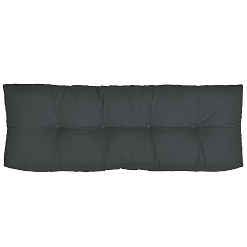 Beautissu Cojín Respaldo para palés Eco Elements Acolchados Palet In/Outdoor Europalets - 120x40x10cm Gris Grafito