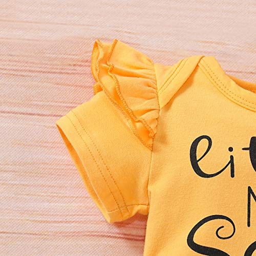Bebé Niña Girasol Little Miss Sassy Pant Outfits Manga Corta Mameluco Diadema