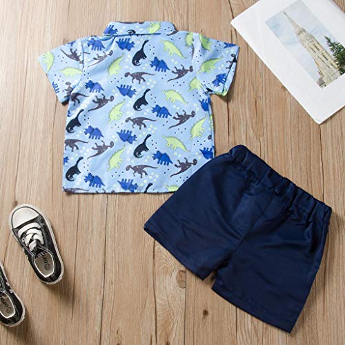 Bebé Niños Pelele y Mono Venta Niño Bebé Niños De Manga Corta Dibujos Animados Impresión De Dinosaurio Camisa+Pantalones Cortos Sólidos Traje Invierno Caliente Ropa Tamaño Reino Unido