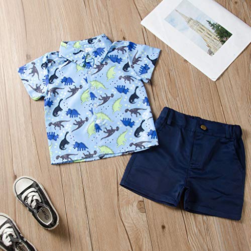 Bebé Niños Pelele y Mono Venta Niño Bebé Niños De Manga Corta Dibujos Animados Impresión De Dinosaurio Camisa+Pantalones Cortos Sólidos Traje Invierno Caliente Ropa Tamaño Reino Unido