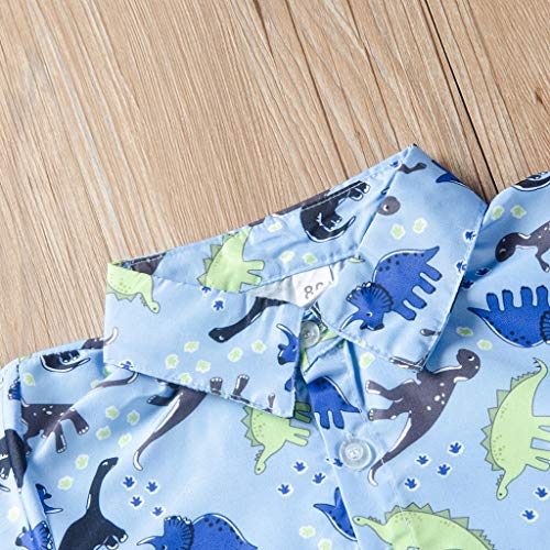 Bebé Niños Pelele y Mono Venta Niño Bebé Niños De Manga Corta Dibujos Animados Impresión De Dinosaurio Camisa+Pantalones Cortos Sólidos Traje Invierno Caliente Ropa Tamaño Reino Unido