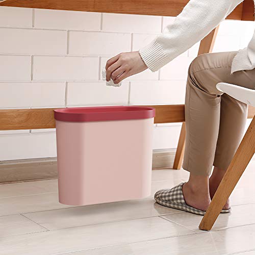 BED COTTON Basura Cocina, Cubo Basura Encimera, 25.5 * 16.5 * 29.5, para La Cocina, El Coche, El BañO, La Sala De Estar, El Dormitorio, Rosa