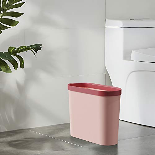 BED COTTON Basura Cocina, Cubo Basura Encimera, 25.5 * 16.5 * 29.5, para La Cocina, El Coche, El BañO, La Sala De Estar, El Dormitorio, Rosa