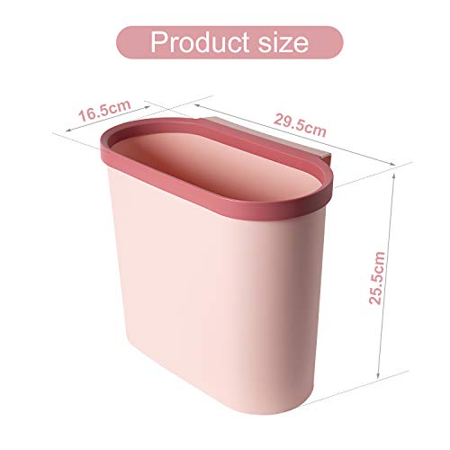 BED COTTON Basura Cocina, Cubo Basura Encimera, 25.5 * 16.5 * 29.5, para La Cocina, El Coche, El BañO, La Sala De Estar, El Dormitorio, Rosa