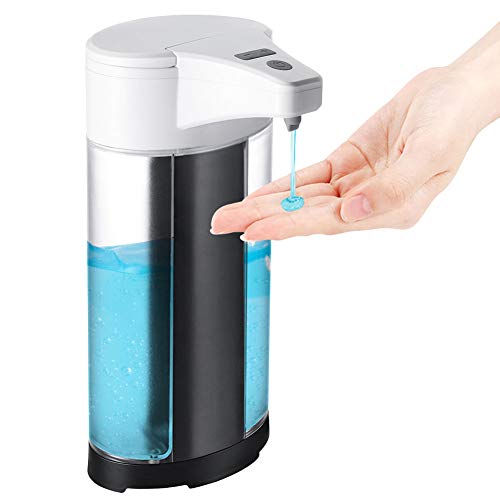 Beeasy Dispensador Jabón Automático,400mL Dosificador Gel Hidroalcohólico Automatico,Montable en la Pared,IPX7 Impermeable para Cocina,Baño,Aseo,Escuela,Hospital,Hotel,Restaurante,Lugar Público