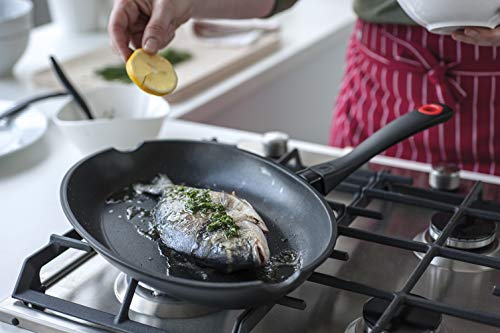 Beka 13527344 Sartén de Pescado - Cacerola (Sartén de Pescado, Negro, Aluminio, Aluminio, Cerámico, Gas, Halógeno, Inducción, Placa de Sellado, 34 cm)