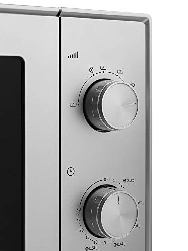 Beko MOC 20100 S Encimera 20 L Plata - Microondas (Encimera, 20 L, Giratorio, Plata, 24,5 cm, 700 W)