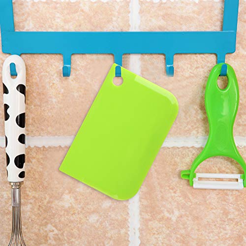 BELIOF 6 pcs Cortador de Masa Plástico para Pastel Raspador de Masa 3 Estilo Rasqueta Hornear para Pastel Tarta Galleta Accesorio de Cocina 2 pcs Cepillo de Silicona para Alimentos Panadería