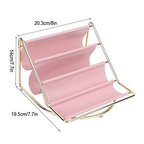 Belissy Multicapa Hierro Forjado Estante de Piel Clave de Control Remoto Caja de Almacenamiento cosmética Organizador de Escritorio