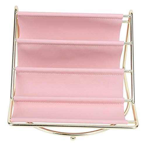 Belissy Multicapa Hierro Forjado Estante de Piel Clave de Control Remoto Caja de Almacenamiento cosmética Organizador de Escritorio