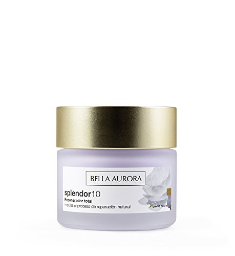 Bella Aurora Splendor 10 Crema Facial Hidratante Anti-Edad Mujer Regenerador Total Noche Tratamiento Anti-Arrugas para la Cara Sin Parabenos, 50 ml
