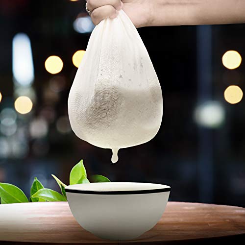BELLE VOUS Muselina Colador Bolsa (6 Pedazo) - 50x29,5cm Bolsa Algodon - Suave Sin Blanquear Bolsa de Filtro de para Líquidos, Frutas, Mantequilla, Vino, Leche, Hacer Mermelada, Envolver Queso