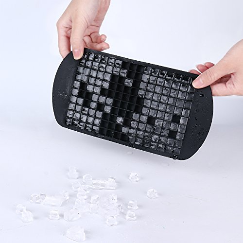 Belmalia Forma de cubo silicona, cubitos de hielo forma para 160 cubitos de hielo Negro