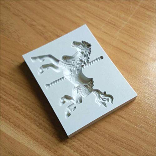 Belupai - Molde de silicona para tartas, diseño de caballo