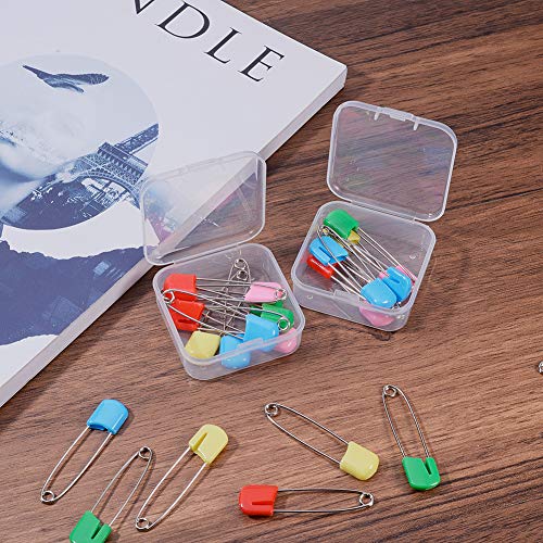 BENECREAT 18 Pack Caja de Contenedores de Almacenamiento de Plástico Transparente con Tapas Abatibles para Pastillas Hierbas Cuentas Pequeñas Joyería