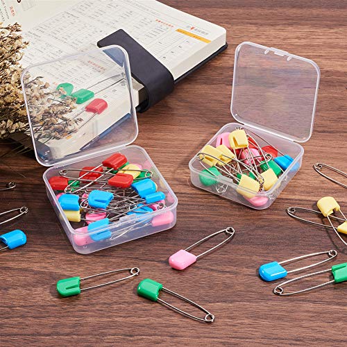 BENECREAT 27 Pack Caja de Contenedores de Almacenamiento de Plastico Transparente de Tamaño Mixto, Pequeña, con Tapa para Artículos, Pildoras, Joyas