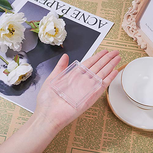 BENECREAT 8 Pack Caja Plástica de Alta Transparencia Contenedores de Plástico Cajon Organizadores para Artículos de Belleza Cuentas Pequeñas Joyería