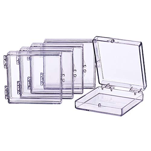 BENECREAT 8 Pack Caja Plástica de Alta Transparencia Contenedores de Plástico Cajon Organizadores para Artículos de Belleza Cuentas Pequeñas Joyería