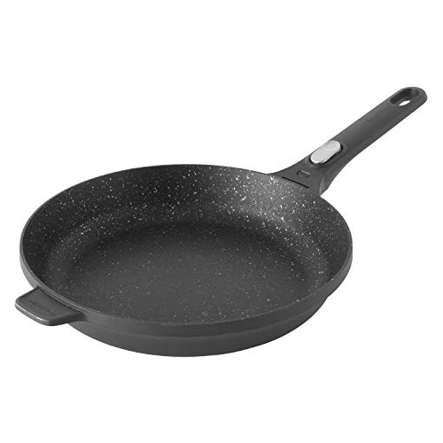 BergHOFF Gem - Sartén antiadherente con mango extraíble, aluminio fundido, 51,5 x 29 x 9,5 cm, color negro