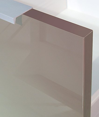 Berlenus CE8BT gabinete Sub-Abajo del Fregadero de Cocina de Color Topo del Alto Brillo 80 x 52 x 83 cm