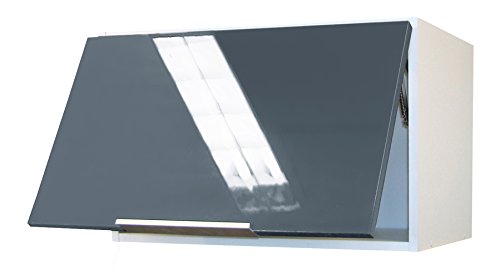 Berlenus CH6HG - Mueble Alto de Cocina para Cubrir la Campana (60 cm), Color Gris Brillante