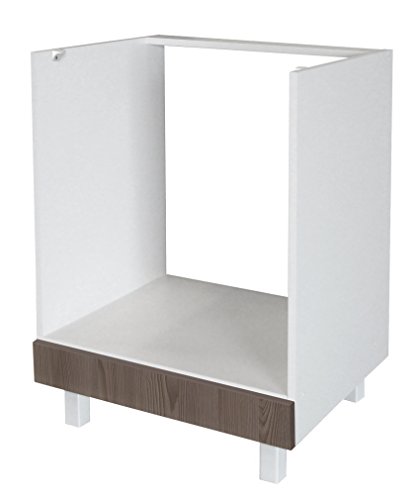 Berlioz Creations – Subwoofer bajo de Cocina para Horno encastrable, Paneles de partículas, Roble Topo, 60 x 52 x 83 cm