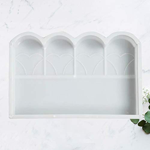 BESPORTBLE Valla Molde de Hormigón Barandilla Molde de Cemento Camino del Jardín Plástico Herramienta de Bricolaje Barandilla de Patio Valla Molde Moldes de Pavimentación (Blanco)