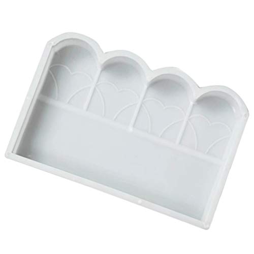 BESPORTBLE Valla Molde de Hormigón Barandilla Molde de Cemento Camino del Jardín Plástico Herramienta de Bricolaje Barandilla de Patio Valla Molde Moldes de Pavimentación (Blanco)