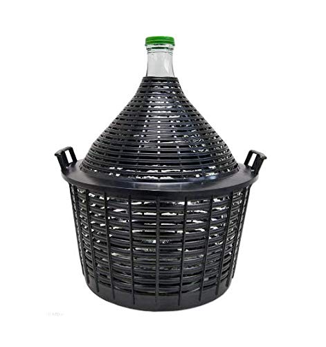 Beste Angebote Leewadee - Garrafa de Vino (15 L, con Cesta, Tubo de fermentación y tapón de Goma)
