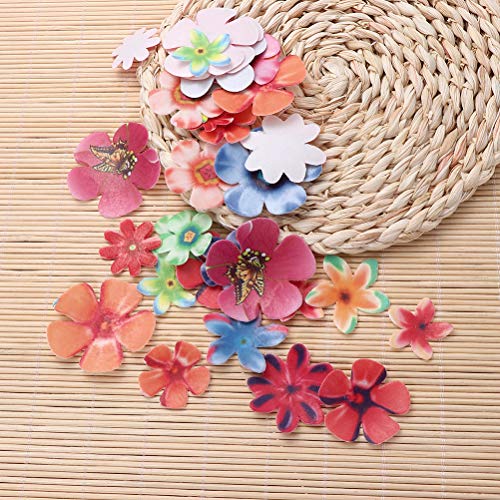 BESTONZON 360 Unidades comestibles Flores Cupcake Topper Bodas Party Postre Alimentos decoración