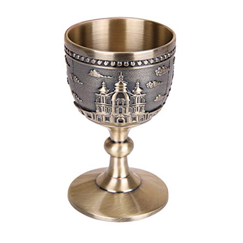 BESTonZON Copa de Vino de Metal clásico Hecho a Mano copita pequeña Copa de Vino de Cobre hogar Talla patrón
