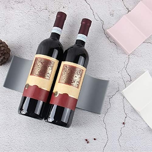 BESTONZON Estera de exhibición plástica de la exhibición del estante del vino del estilo europeo puede estante fácil del almacenamiento del apilador para la cocina (gris oscuro)