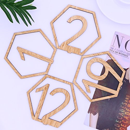 BESTOYARD Números de Madera para Mesas Decoración Bodas Vintage 1-20