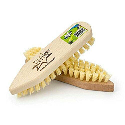 Bettina Cepillo de madera con cerdas rígidas para limpieza de suelos, baldosas, terraza