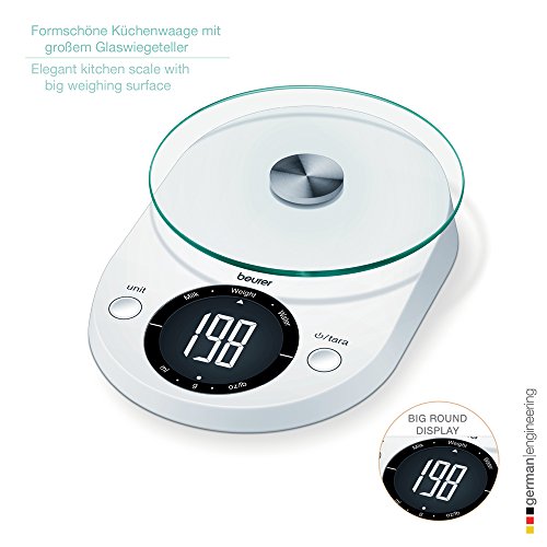 Beurer KS33 Balanza de cocina, Vidrio