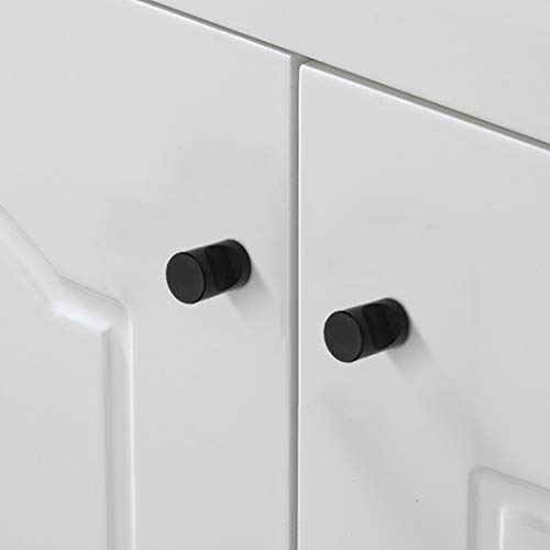 BH1967 - Pomos de aleación de aluminio para puertas de gabinetes y cajones, 10 unidades, color negro