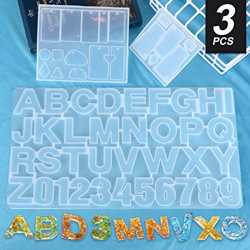BHGT 77pcs Accesorios Molde de Silicona Moldes Joyerías Resina Fabricación de Joyas Llaveros Colgante Herramientas Manualidades