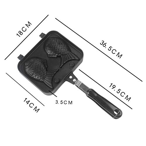 Bhyim Taiyaki - Molde para Tartas, Forma de pez, Molde con 2 Lados para cocinar en casa