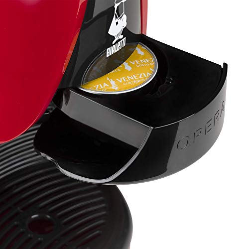 Bialetti - Cafetera expreso Opera para cápsulas de aluminio, sistema Bialetti, el café de Italia rojo