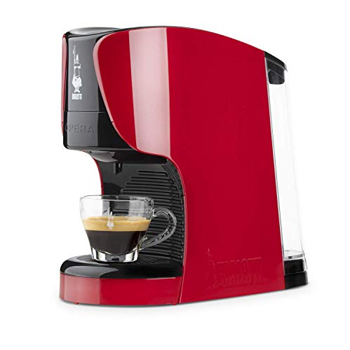 Bialetti - Cafetera expreso Opera para cápsulas de aluminio, sistema Bialetti, el café de Italia rojo