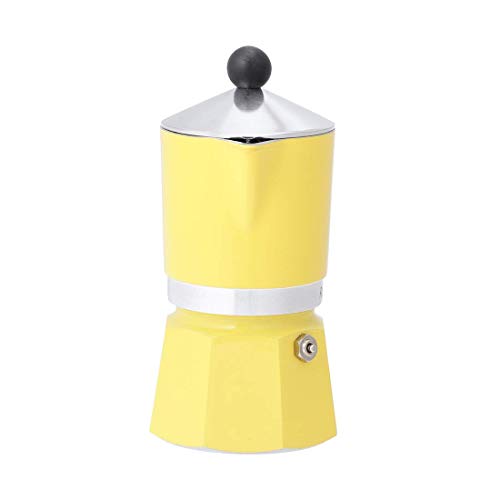 Bialetti Rainbow Cafetera Italiana Espresso, 3 Tazas, Aluminio, Amarillo